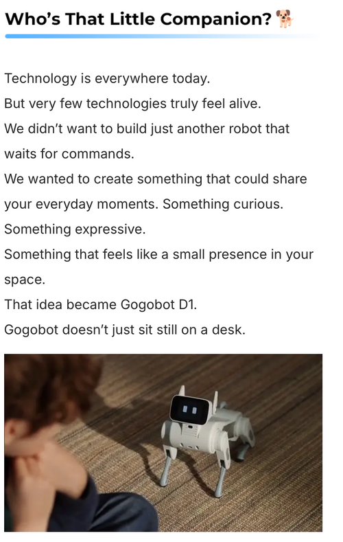 Gogobot D1 AI Robot Dog